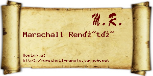 Marschall Renátó névjegykártya